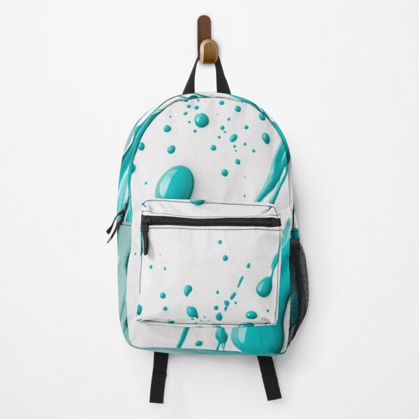 Item preview, Vibrant Cyan Paint Splatter Art designed and sold by ShivCraftStudio.