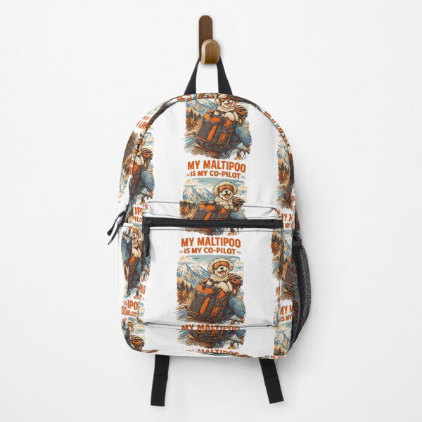 Item preview, Maltipoo bicycle backpack: My Maltipoo Co-Pilot designed and sold by Pineapple-Tree.