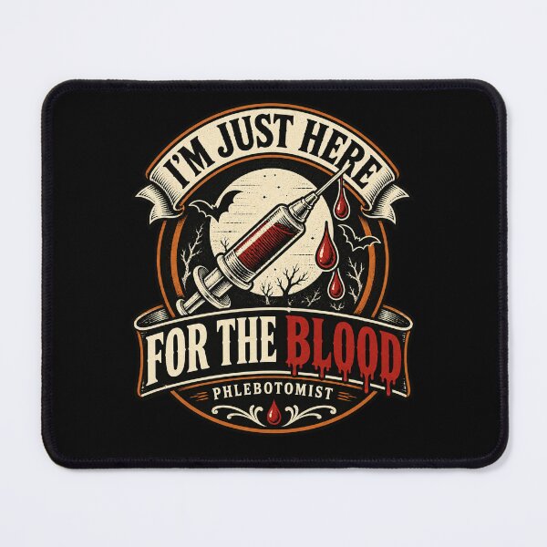Item preview, I'm Just Here For The Blood Funny Phlebotomist Halloween designed and sold by Ridaelb.