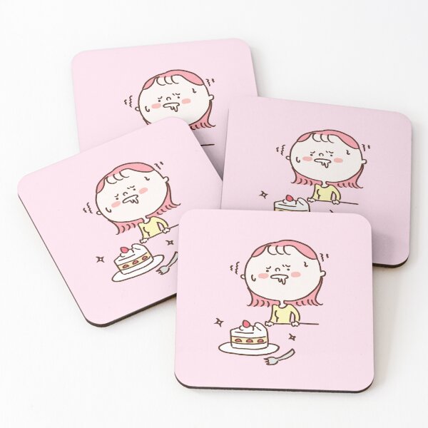 Item preview, Cute Woman Resisting Sweet Strawberry Shortcake designed and sold by Chunu Doodles.