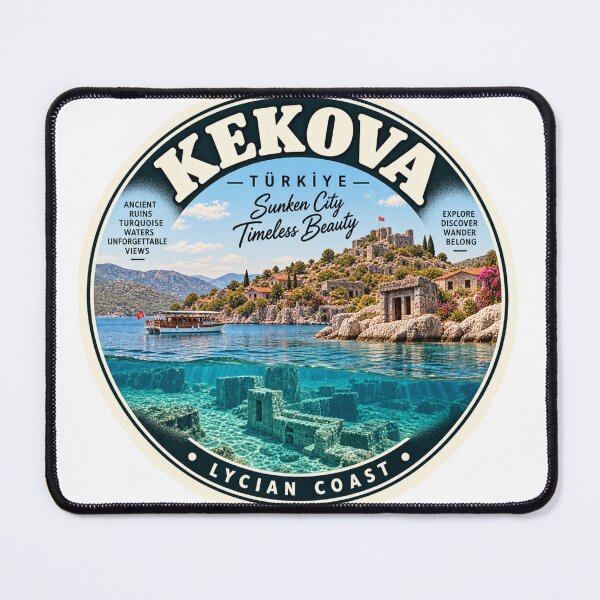 Item preview, Kekova Turkey Vintage Travel Badge – Sunken City Retro Souvenir designed and sold by DreamPaw Studio.
