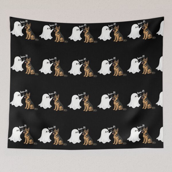 Item preview, German Shepherd Boo P Cute Ghost Nose Boop Halloween Dog designed and sold by snailslowdance.