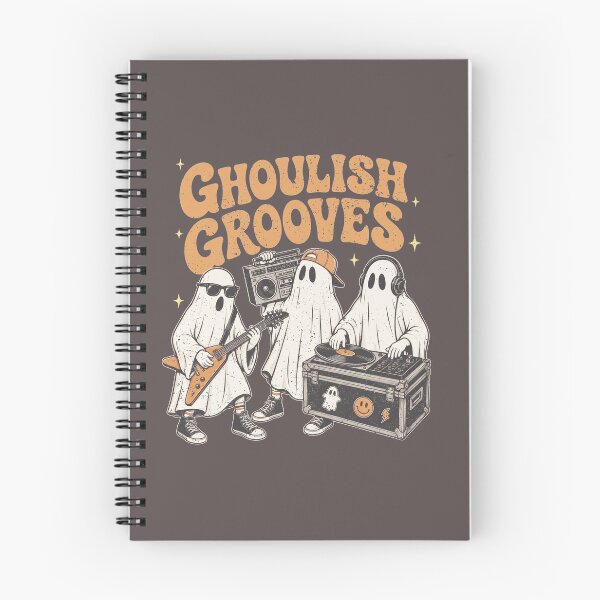 Item preview, Retro Ghost Band Ghoulish Grooves Grunge Art For Spooky Music Lovers designed and sold by roarsomethings.