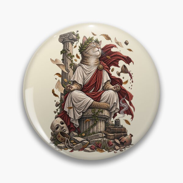 Item preview, Stoic Cat – Ancient Philosophy Inspired Illustration designed and sold by Dogandesighn.