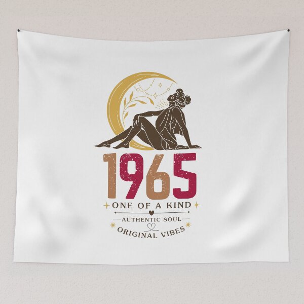 Aperçu de l'œuvre Modèle unique de carte d'anniversaire bohème céleste de 1965 créée et vendue par FlareCraftStudio.