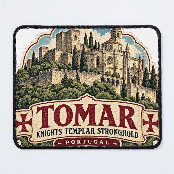 Item preview, Take Portugal Knights Templar Stronghold Vintage Travel Sticker designed and sold by ChicClicker.