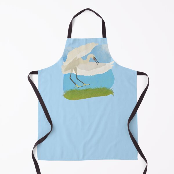 Item preview, Illustration of a Little egret landing on the grass designed and sold by FandomizedRose.
