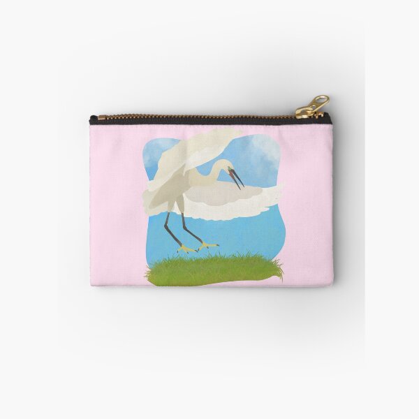 Item preview, Illustration of a Little egret landing on the grass designed and sold by FandomizedRose.