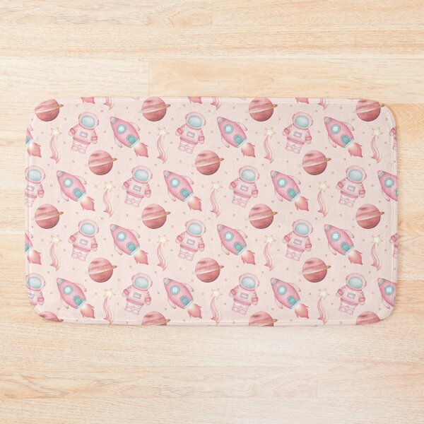 Item preview, Cute Pastel Pink Astronauts Pattern - Space Decor for Girls designed and sold by PatternUnique.
