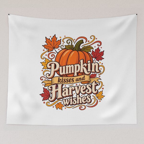 Item preview, Pumpkin kisses and Harvest wishes   designed and sold by LuveraxArt.