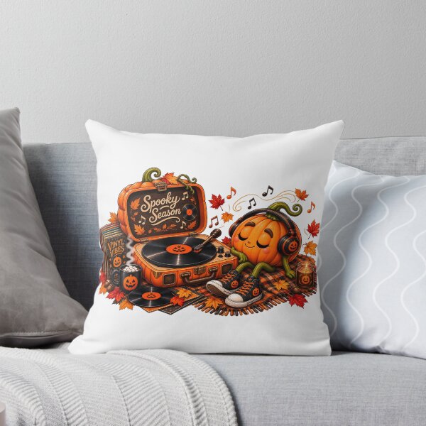 Item preview, Spooky Season Vinyl Vibes – Cozy Pumpkin Record Player designed and sold by The Cutting Room.