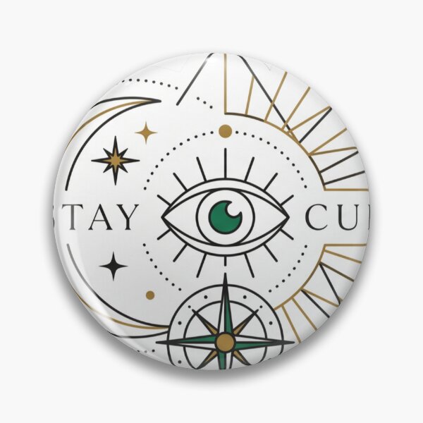 Item preview, Stay Curious Celestial Eye Compass Mystic Moon & Sun Art designed and sold by BlackSyeth.