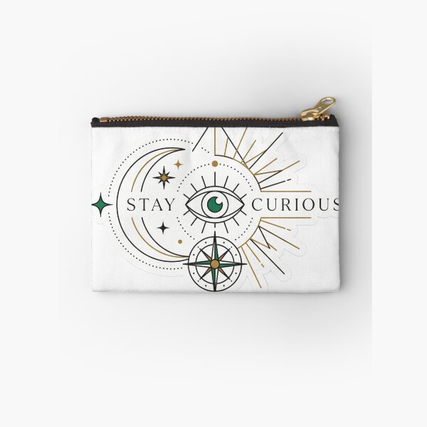 Item preview, Stay Curious Celestial Eye Compass Mystic Moon & Sun Art designed and sold by BlackSyeth.