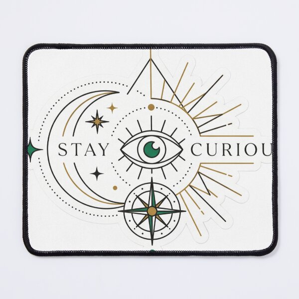 Item preview, Stay Curious Celestial Eye Compass Mystic Moon & Sun Art designed and sold by BlackSyeth.