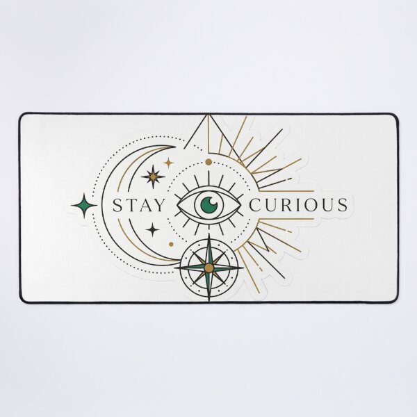 Item preview, Stay Curious Celestial Eye Compass Mystic Moon & Sun Art designed and sold by BlackSyeth.