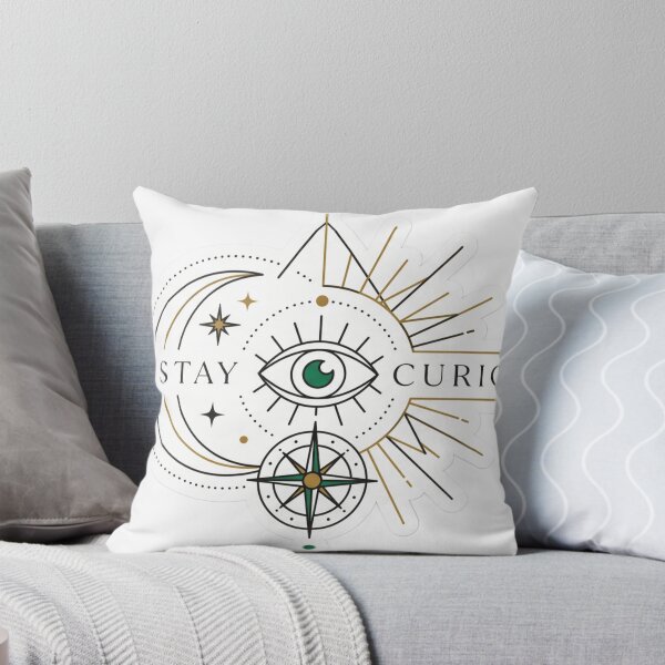 Item preview, Stay Curious Celestial Eye Compass Mystic Moon & Sun Art designed and sold by BlackSyeth.