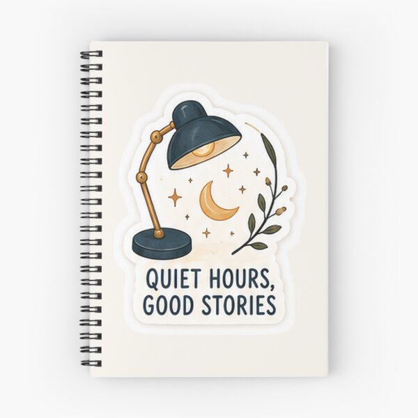 Item preview, Quiet Hours, Good Stories - Cozy Reading Quote designed and sold by NourtyMK.