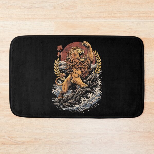 Item preview, Courageous lion in victory pose | Japanese style designed and sold by Pineapple-Tree.
