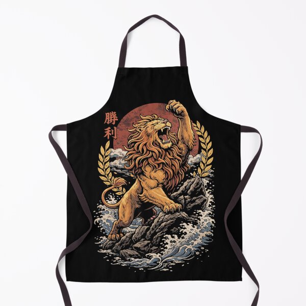Item preview, Courageous lion in victory pose | Japanese style designed and sold by Pineapple-Tree.