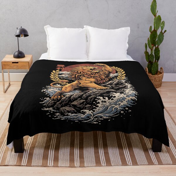Item preview, Courageous lion in victory pose | Japanese style designed and sold by Pineapple-Tree.