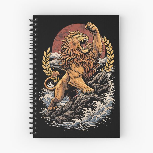 Item preview, Courageous lion in victory pose: strength & success designed and sold by Pineapple-Tree.