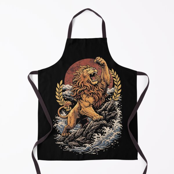 Item preview, Courageous lion in victory pose: strength & success designed and sold by Pineapple-Tree.