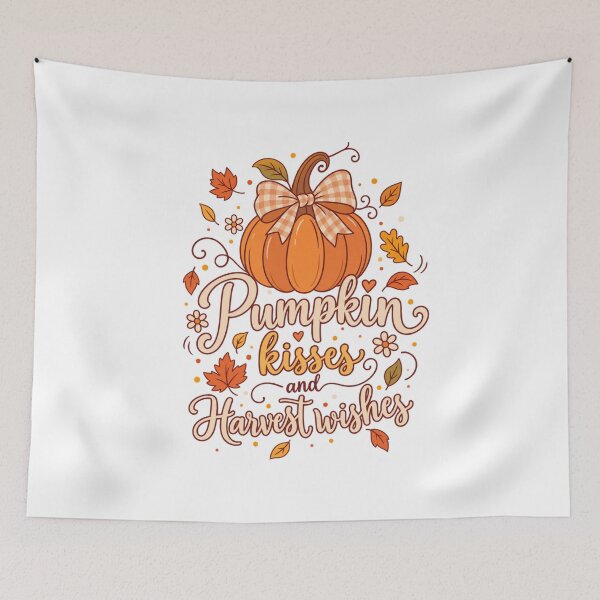 Item preview, Pumpkin kisses and Harvest wishes   designed and sold by LuveraxArt.