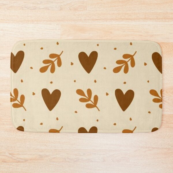 Item preview, Cozy Boho Hearts and Autumn Leaves Seamless Pattern — Warm Earthy Neutral Print designed and sold by LYAN-STORE.
