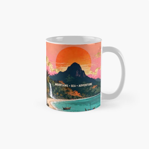 Item preview, Koh Chang Sunset Retro – Mountains & Sea Thailand designed and sold by Spirit of Siam.