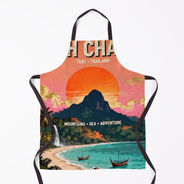 Item preview, Koh Chang Sunset Retro – Mountains & Sea Thailand designed and sold by Spirit of Siam.