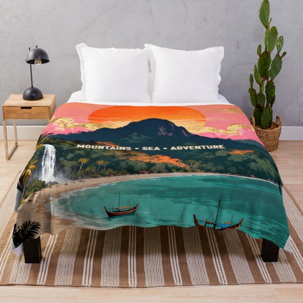 Item preview, Koh Chang Sunset Retro – Mountains & Sea Thailand designed and sold by Spirit of Siam.