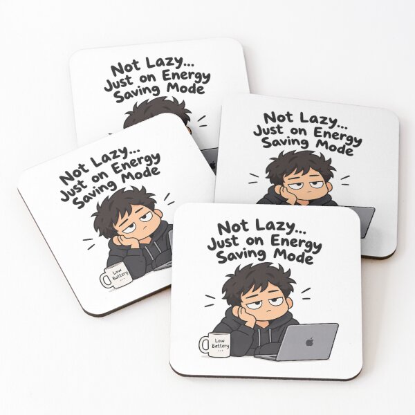 Item preview, Not Lazy Just on Energy Saving Mode Funny Meme Sticker designed and sold by DKraftz.