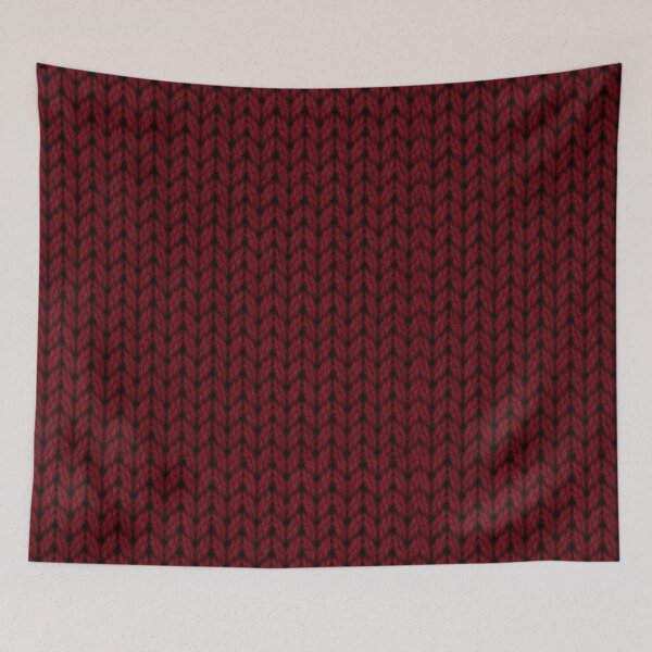 Item preview, Deep Burgundy Knitted Wool Texture Pattern designed and sold by blankTeeShirt.