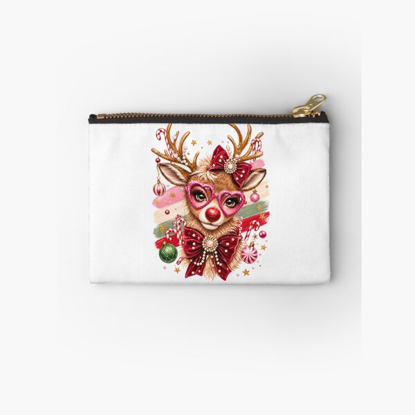 Item preview, Festive Reindeer Glamour with Candy Cane Charm designed and sold by DYAFLK.