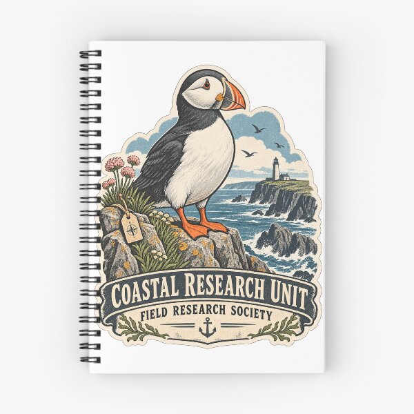 Item preview, Coastal Research Unit Puffin – Vintage Seabird Sticker designed and sold by ChicClicker.