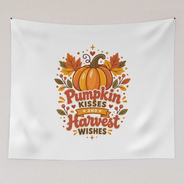 Item preview, Pumpkin kisses and Harvest wishes   designed and sold by LuveraxArt.