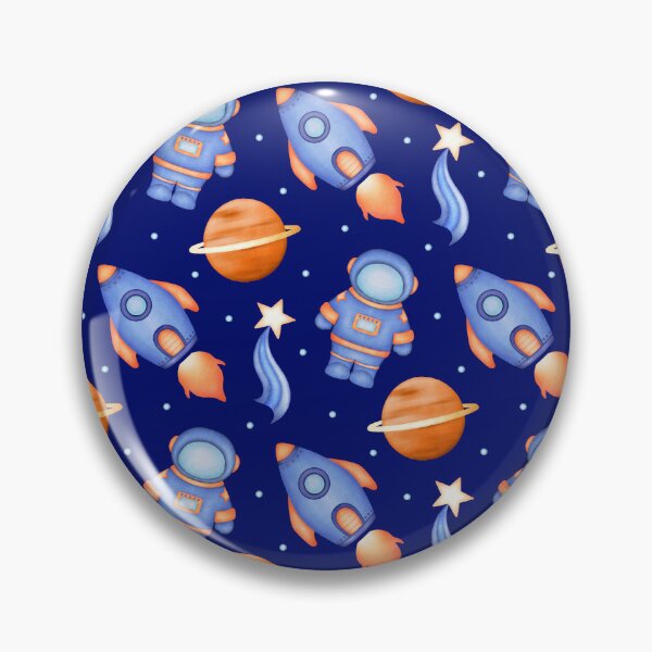 Item preview, Cool Dark Blue and Orange Astronaut Pattern designed and sold by PatternUnique.