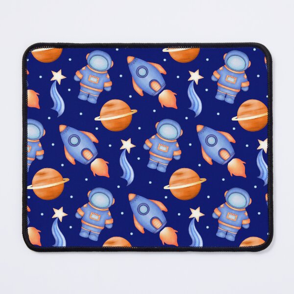 Item preview, Cool Dark Blue and Orange Astronaut Pattern designed and sold by PatternUnique.