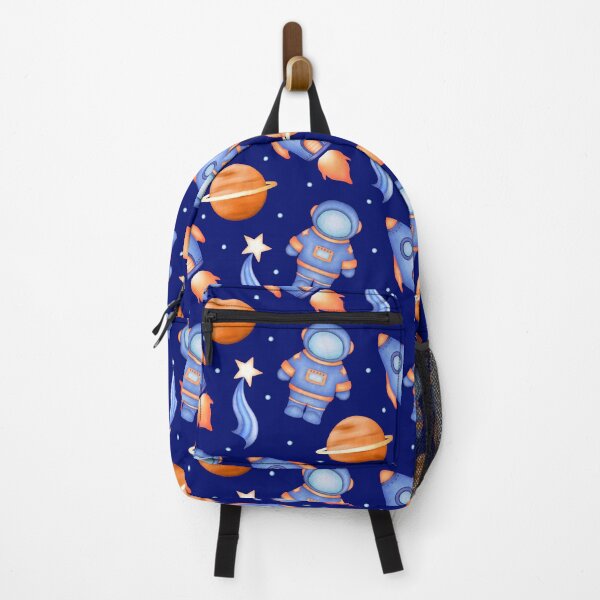 Item preview, Cool Dark Blue and Orange Astronaut Pattern designed and sold by PatternUnique.