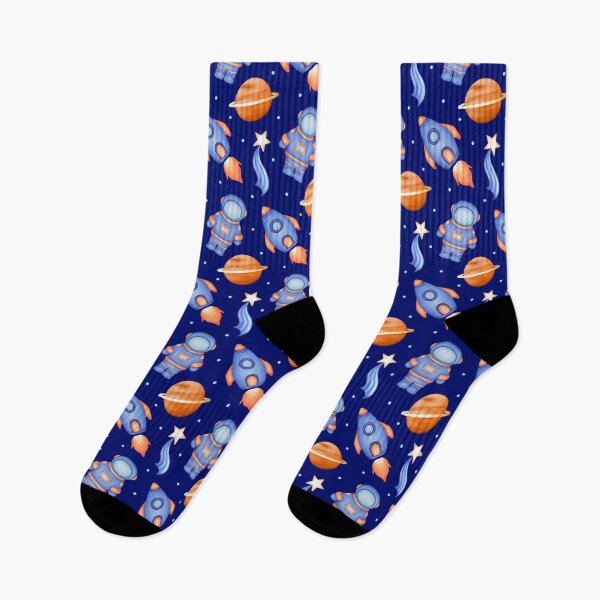 Item preview, Cool Dark Blue and Orange Astronaut Pattern designed and sold by PatternUnique.