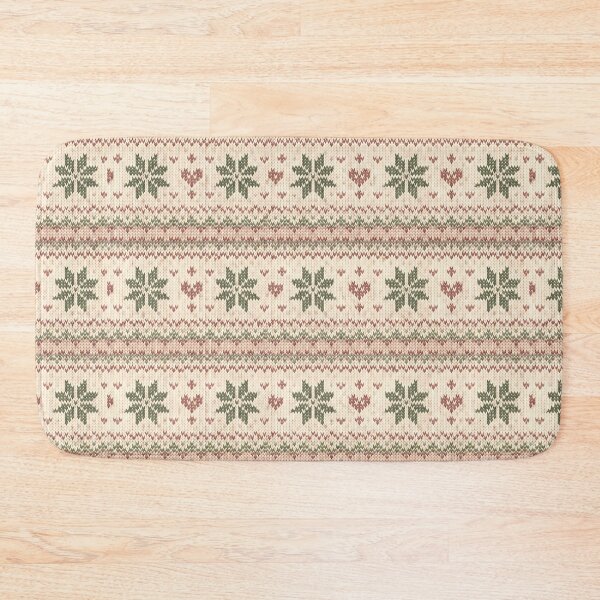 Item preview, Cozy Knitted Floral Fair Isle Pattern designed and sold by blankTeeShirt.