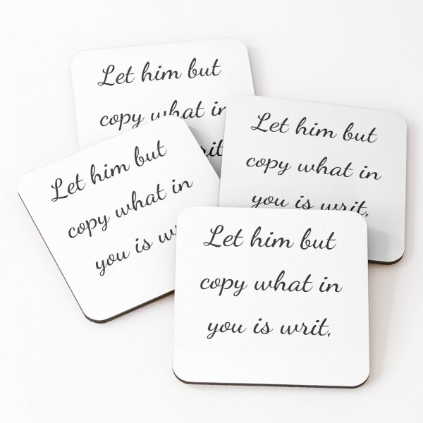 Item preview, “Let him but copy what in you is writ,” - handwriting black designed and sold by ariksworld.