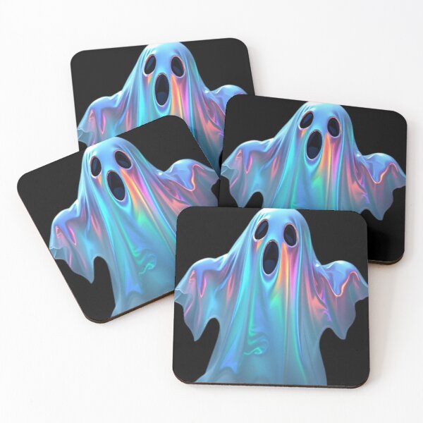 Item preview, Holographic Iridescent Ghost — 3D Spooky Y2K Halloween Graphic designed and sold by LYAN-STORE.