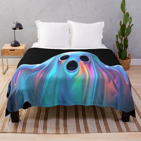 Item preview, Holographic Iridescent Ghost — 3D Spooky Y2K Halloween Graphic designed and sold by LYAN-STORE.