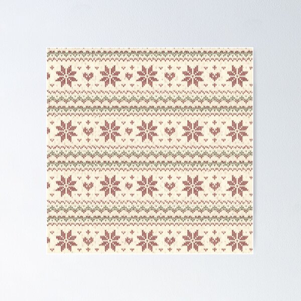 Item preview, Cozy Nordic Knit Snowflake Pattern designed and sold by blankTeeShirt.