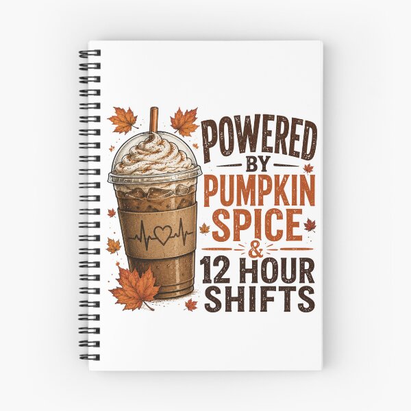 Item preview, Powered by pumpkin spice & 12 hour shifts designed and sold by Tiny-Love ⭐⭐⭐⭐⭐.