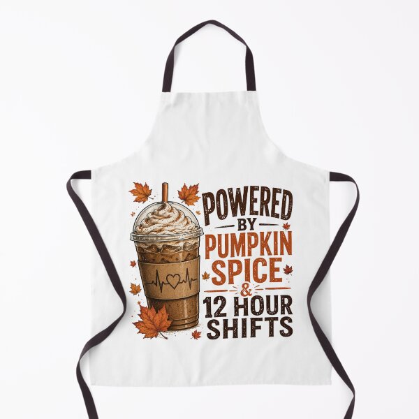 Item preview, Powered by pumpkin spice & 12 hour shifts designed and sold by Tiny-Love ⭐⭐⭐⭐⭐.