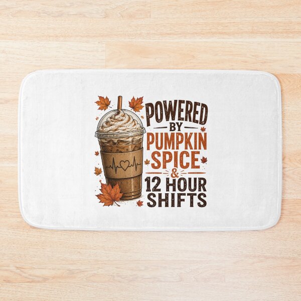 Item preview, Powered by pumpkin spice & 12 hour shifts designed and sold by Tiny-Love ⭐⭐⭐⭐⭐.