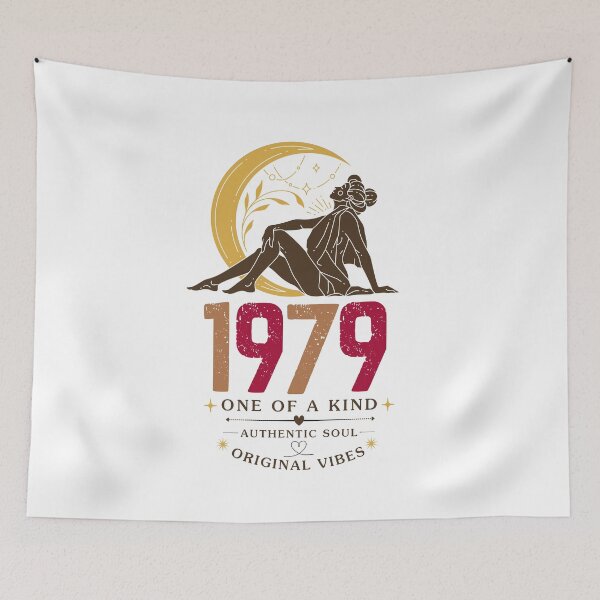 Aperçu de l'œuvre Modèle unique de carte d'anniversaire bohème céleste de 1979 créée et vendue par FlareCraftStudio.