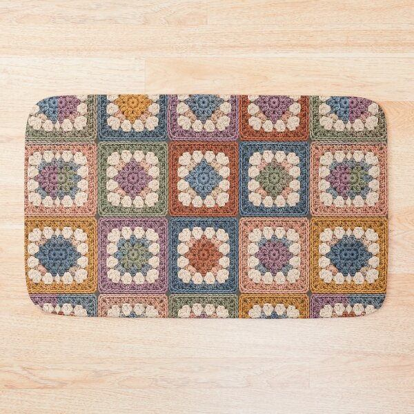 Item preview, Vintage Crochet Granny Squares Pattern – Cozy Handmade Yarn Mosaic designed and sold by blankTeeShirt.